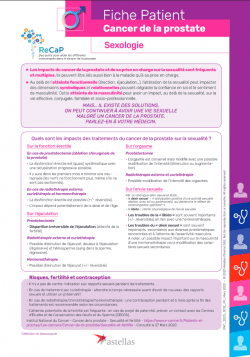 Fiche patient ReCap Cancer de la prostate Sexologie