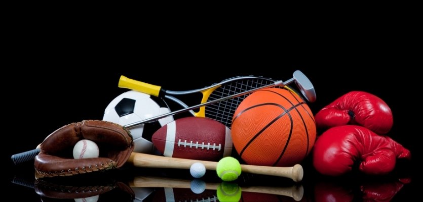 Assorted Sports Equipment on Black elearning brothers