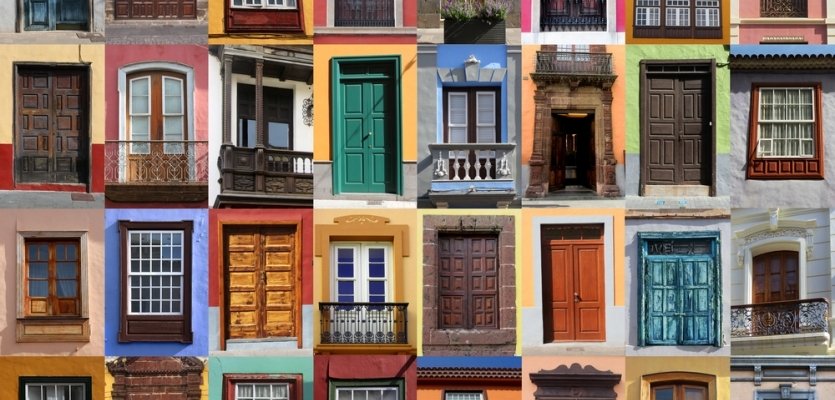 Colorful living - doors and windows of Spain e learning brothers